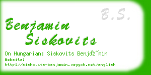 benjamin siskovits business card